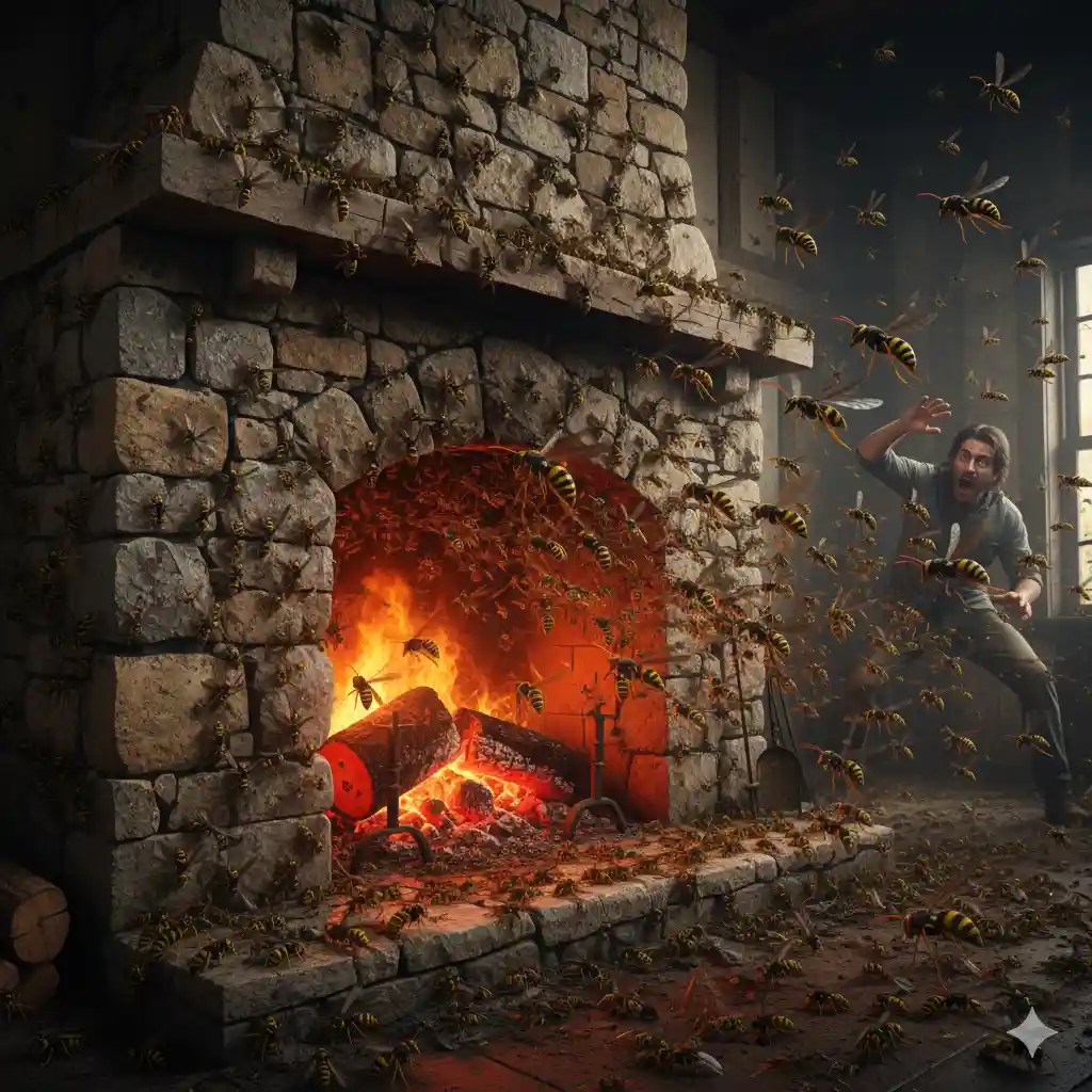 guepes et frelons dans ma cheminé