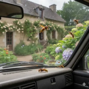 guepes et frelons dans ma voiture