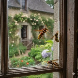 guepes et frelons fenetre