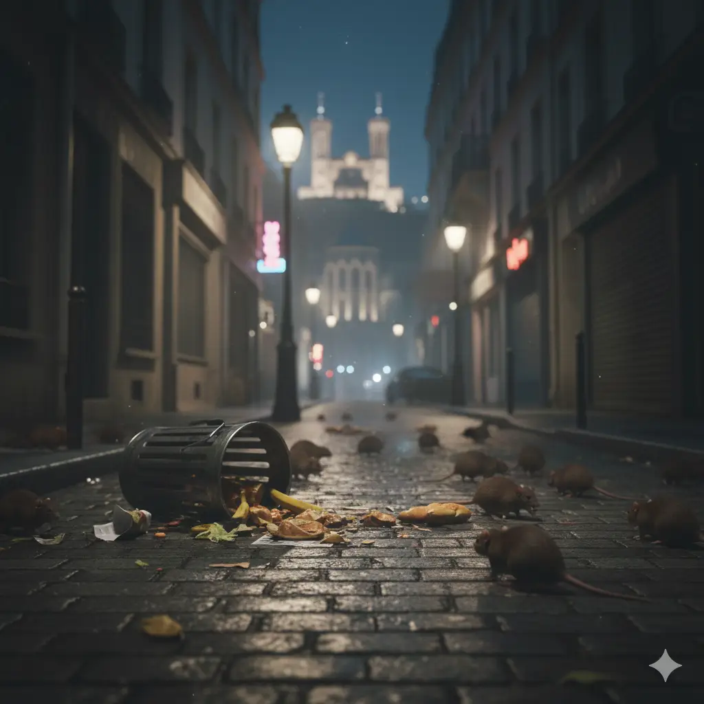 rats dans les rues