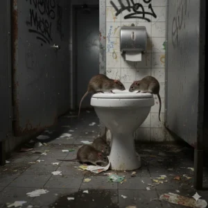 rats toilettes