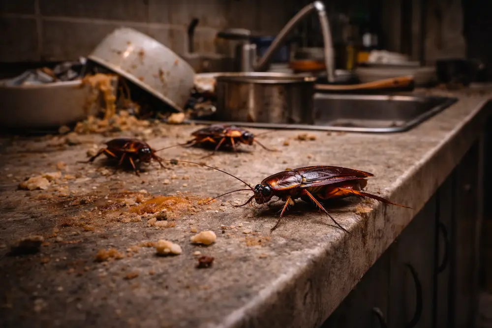 cafards cuisine plan de travail