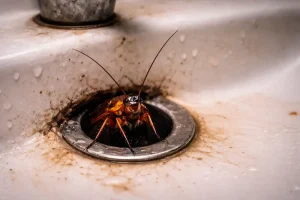 cafards dans canalysation salle de bain