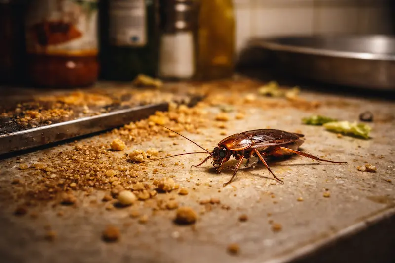 cafards mange miettes