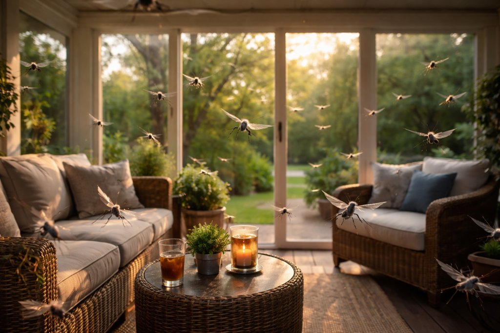 moustique dans le salon pique