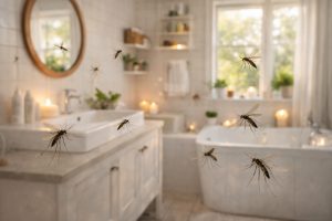 moustique salle de bain piqure