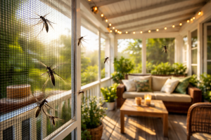 moustiques dans le veranda