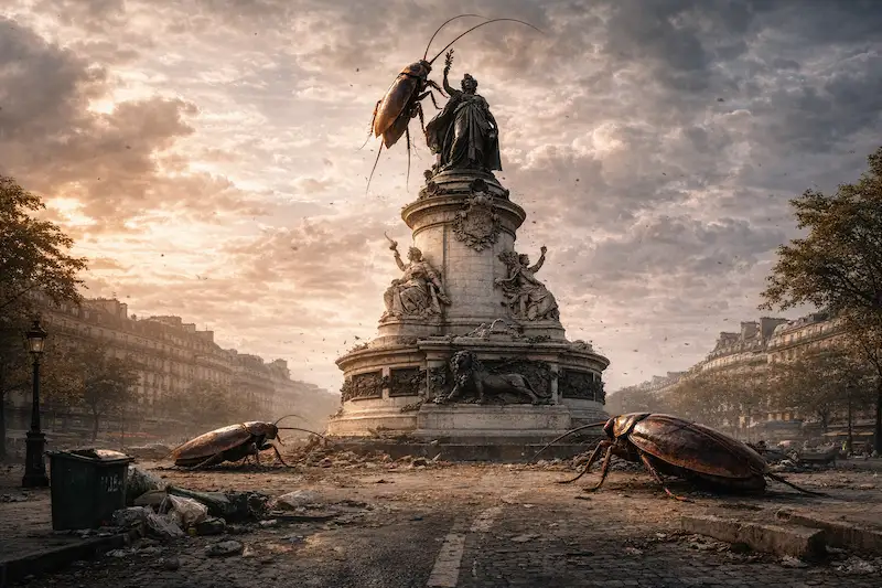 Paris cafards Monument à la République