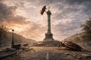 paris Colonne de Juillet cafards